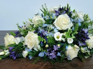 Rouwdruppel Blauw Wit