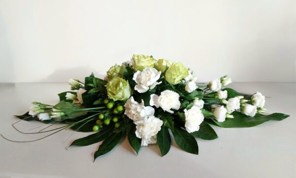 rouwstuk wit/groen