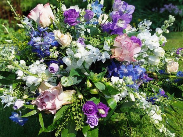 Rouwdruppel met Delphinium - Afbeelding 2